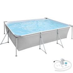 tectake Obdĺžnikový bazén s filtračným čerpadlom 300 x 207 x 70 cm