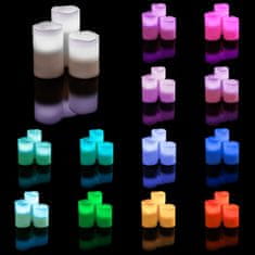 tectake LED sviečky so zmenou farby a diaľkovým ovládačom 2 ks