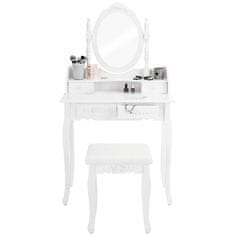 Kozmetický toaletný stolík, zrkadlo a stolička Barok