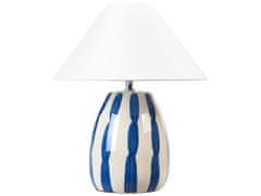 Beliani Keramická stolná lampa svetlobéžová/modrá LUCHETTI