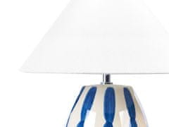 Beliani Keramická stolná lampa svetlobéžová/modrá LUCHETTI