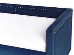 Beliani Menčestrová posteľ 90 x 200 cm námornícka modrá MIMIZAN