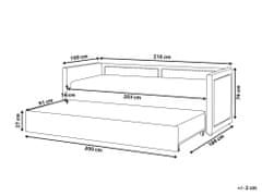 Beliani Menčestrová posteľ 90 x 200 cm tmavosivá MIMIZAN