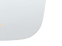 Beliani Oválne LED zrkadlo na stenu 58 x 78 cm strieborné BERGERAC
