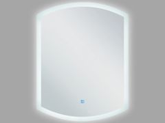 Beliani Oválne LED zrkadlo na stenu 58 x 78 cm strieborné BEZIERS