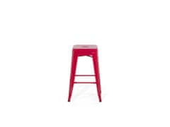 Beliani Sada 2 barových stoličiek 60 cm červená CABRILLO