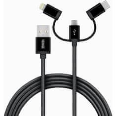 Yenkee USB kábel YCU 400 BK kabel USB / 3v1 / 1m