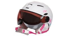 Etape Detská lyžiarska prilba Rider PRO bielo-ružová 53-55