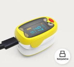 Boxym Detský oxymeter K1 s kvalitným OLED displejom - žltý