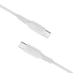 FIXED Nabíjací a dátový Liquid silicone kábel s konektormi USB-C/USB-C a podporou PD, 1.2 m, USB 2.0, 60W FIXDLS-CC12-WH, biely