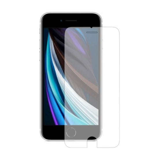 KOMA Ochranné tvrdené sklo pre iPhone SE 2020, zaoblenie 2.5 D, tvrdosť 9H
