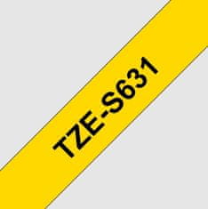 TZE-S631, žltá/čierna, 12mm