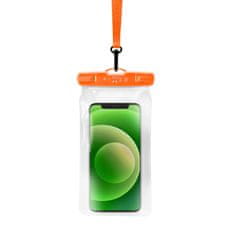 FIXED Vodoodolné plávajúce puzdro na mobil Float s kvalitným uzamykacím systémom a certifikáciou IPX8 FIXFLT-OR, oranžová