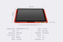 ITead Displej Nextion Intelligent 7,0" 800x480 NX8048P070-011C kapacitný dotykový panel