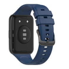FIXED Silikónový remienok Silicone Strap pre Huawei Watch FIT2 FIXSSTB-1055-BL, modrý
