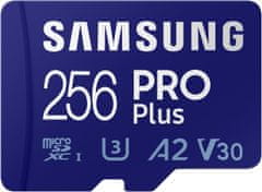 SAMSUNG PRO Plus SDXC 256GB UHS-I U3 (Class 10) + adaptér (MB-MD256KA/EU)