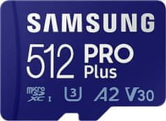 SAMSUNG PRO Plus (2021) SDXC 512GB UHS-I U3 (Class 10) + adaptér (MB-MD512KA/EU)