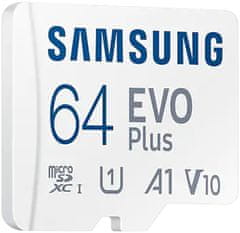 SAMSUNG EVO Plus SDXC 64GB UHS-I (Class 10) + adaptér (MB-MC64KA/EU)