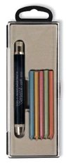 KOH-I-NOOR čierna ceruzka Versatil 5,6 mm Soft + 6 metalických farebných tuh v púzdre