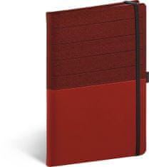 Presco Group Notes Skiver červenovínový, linajkový, 13 × 21 cm