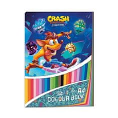 Blok farebných papierov A4 - Crash Bandicoot