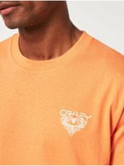 Oakley Oranžové pánske tričko s potlačou na chrbte Oakley M
