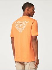 Oakley Oranžové pánske tričko s potlačou na chrbte Oakley M