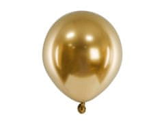PartyDeco Saténové balóny zlaté 12cm 50ks