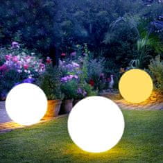 Volteno Solárne záhradné svietidlo LED Guľa RGB 30cm + diaľkové ovládanie