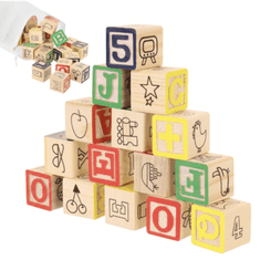 BB-Shop Drevené bloky Písmená | Čísla | Obrázky | 50 kusov