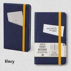 Bookaroo Vreckový zápisník A6 - modrý tmavo