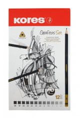 KORES Grafitos - súprava grafitových ceruziek 8B - 2H