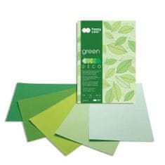Happy Color Blok s farebnými papiermi A4 Deco 170 g - zelené odtiene
