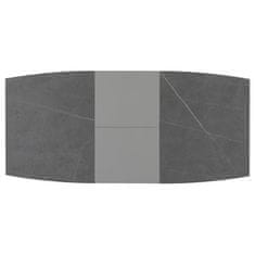 Autronic Moderný jedálenský stôl Jídelní stůl 120+40x70 cm, keramická deska šedý mramor, MDF, šedý matný lak (HT-424M GREY)