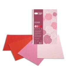 Happy Color Blok s farebnými papiermi A4 Deco 170 g - ružovočervené odtiene