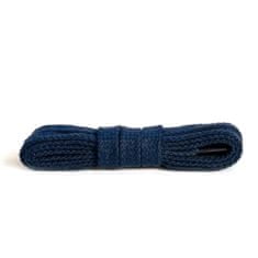 Kaps Ploché modré bavlnené šnúrky do topánok dĺžka 75 cm