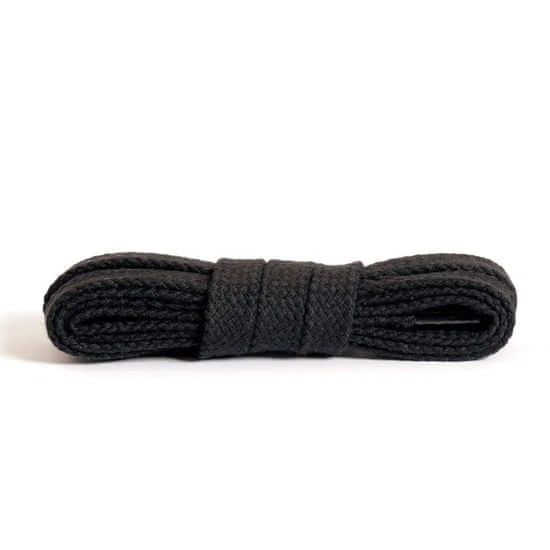 Kaps Ploché čierne bavlnené šnúrky do topánok