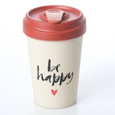 Blue Eyed Sun Bambusový pohár "Buď šťastný" - Happy Calligraphy BambooCup