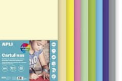 Apli Farebný papier A4 170 g - mix pastelových farieb 50 ks