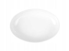 Ambition Porcelánový biely oválny tanier 17,5 x 26,4 cm