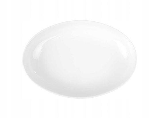 Ambition Porcelánový biely oválny tanier 17,5 x 26,4 cm