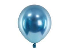 PartyDeco Saténové balóny modré 12cm 50ks