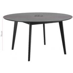Actona Okrúhly jedálenský stôl 140 cm Roxby čierny