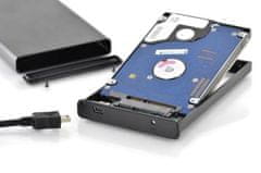 Digitus Externé Hliníkové Puzdro 2,5 SSD/HDD, SATA III USB 2.0