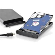 Digitus Externé Hliníkové Puzdro 2,5 SSD/HDD, SATA III USB 2.0