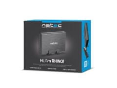 Natec Externý box pre HDD 3,5" USB 3.0 Rhino, čierny, vrátane napájacieho adaptéra