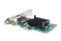 Digitus Karta Gigabit Ethernet PCI Express, dvojportový 32-bitový držiak s nízkym profilom, čipová sada Intel