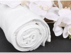 sarcia.eu Biely bavlnený uterák / hotelový uterák, dvojité pútko 50x100 cm 500g 