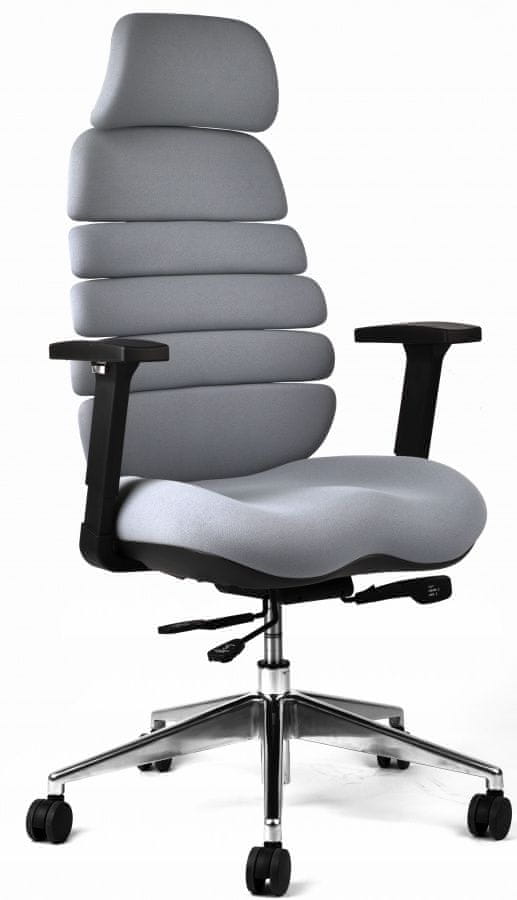Mercury kancelárska stolička SPINE sivá s PDH