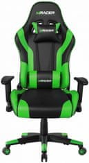 Mercury Herná stolička MRacer koženka, čierno-zelená